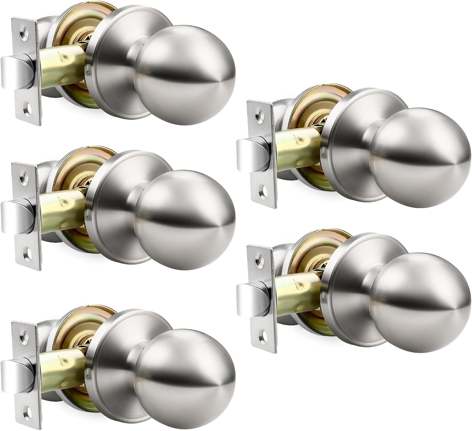 Passage Door Knob Satin Nickel